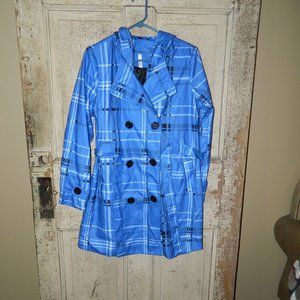 Hua Lan Plaid Double Breasted Jacket Coat Size XL